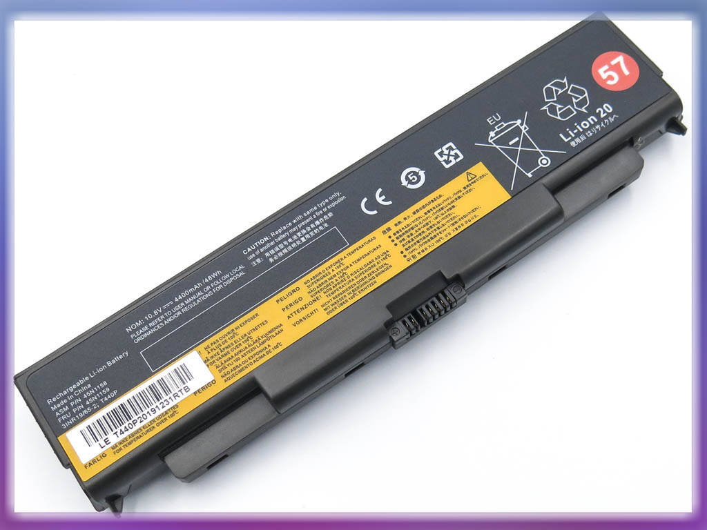 Аккумулятор 45N1144 для Lenovo ThinkPad T440P, T540P, W540, W541, L440, L540 (45N1145, 45N1148, 45N1159,
Аккумулятор 45N1144 для Lenovo ThinkPad T440P, T540P, W540, W541, L440, L540 (45N1145, 45N1148, 45N1159,