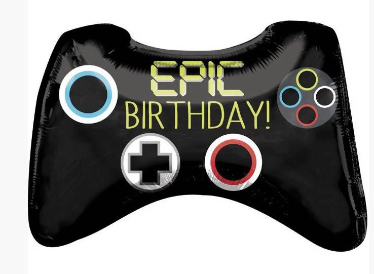 Фольгированный шар большая фигура Джойстик 40*51см Китай, Черный