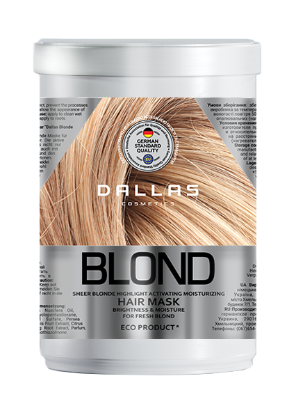 Маска косметическая увлажняющая для светлых волос "Dallas Blonde Highlight", 1000 мл DALAS 723192
Маска косметическая увлажняющая для светлых волос "Dallas Blonde Highlight", 1000 мл DALAS 723192