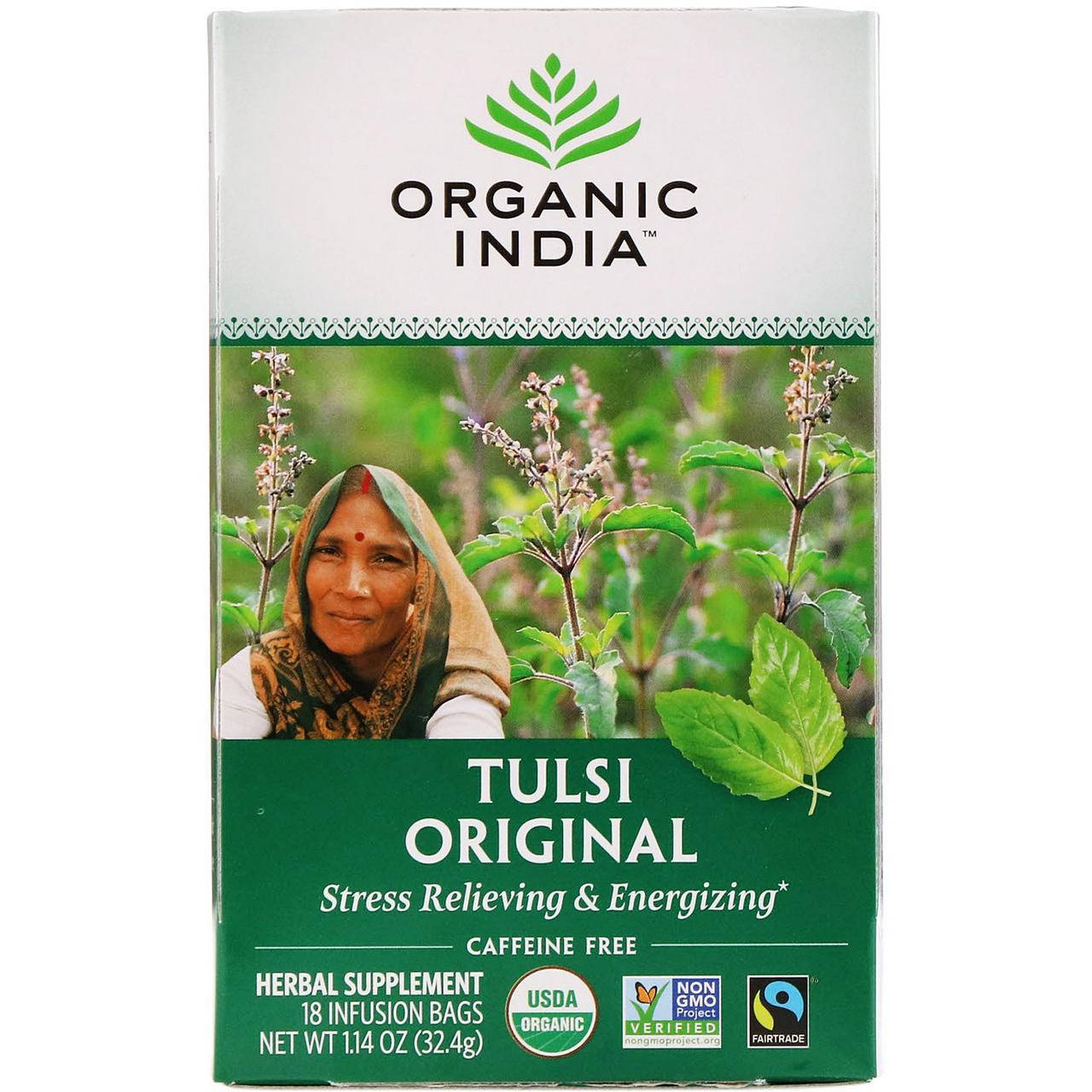 Organic India, Чай с туласи, оригинальный, без кофеина, 18 пакетиков, 32,4 г (1,14 унции), официальный сайт,
Organic India, Чай с туласи, оригинальный, без кофеина, 18 пакетиков, 32,4 г (1,14 унции), официальный сайт,
