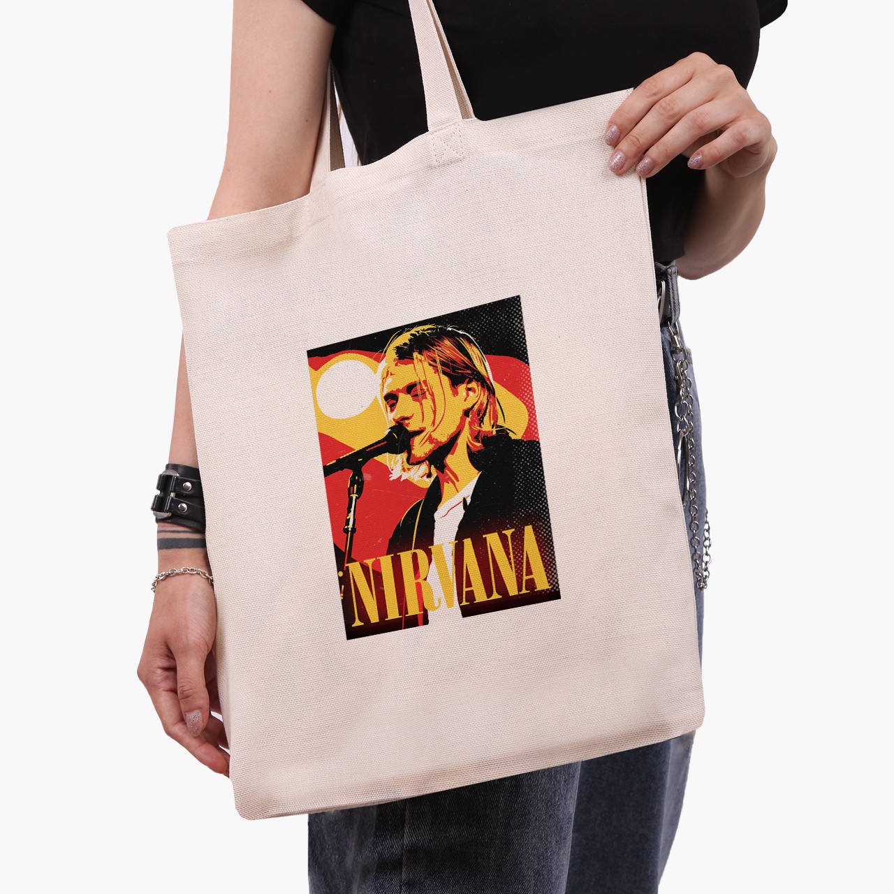 Эко сумка Курт Кобейн Нирвана (Kurt Cobain Nirvana) (9227-2971) бежева классическая, Белый
Эко сумка Курт Кобейн Нирвана (Kurt Cobain Nirvana) (9227-2971) бежева классическая, Белый
