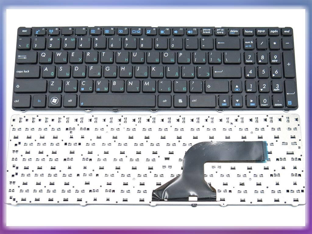 Клавиатура для ASUS N53Da, N53Jf, N53Jg, N53Sn, N53Sv, N60, N61 ( RU Black ). Черная рамка., Черный
Клавиатура для ASUS N53Da, N53Jf, N53Jg, N53Sn, N53Sv, N60, N61 ( RU Black ). Черная рамка., Черный