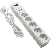 Удлинитель 5 гн. 2м с 2*USB (2100mA) с/з 3x0.75mm макс 2500W с кнопкой "LEMANSO" LMK71003
Удлинитель 5 гн. 2м с 2*USB (2100mA) с/з 3x0.75mm макс 2500W с кнопкой "LEMANSO" LMK71003