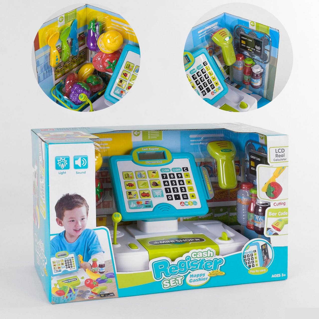 Кассовый аппарат игровой для детей 35552 A свет, звуковые эффекты
Кассовый аппарат игровой для детей 35552 A свет, звуковые эффекты