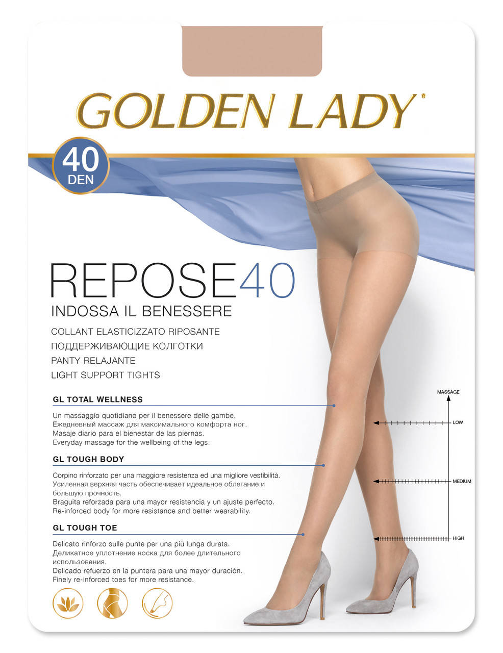 Колготки женские GOLDEN LADY REPOSE 40 , daino