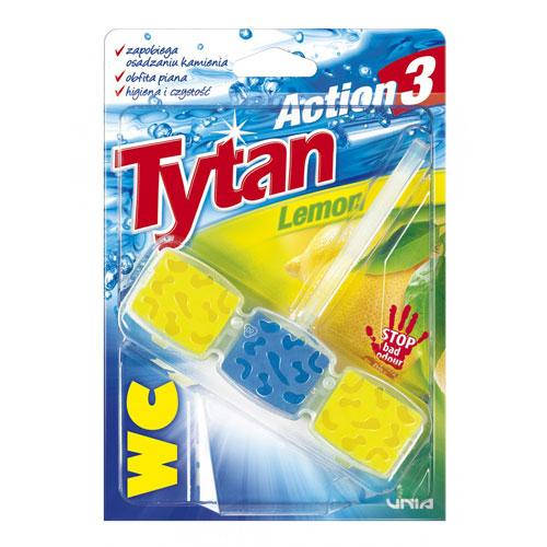 Туалетный блок Ароматизатор TYTAN Action 3 "Лимон" 45г 
Туалетный блок Ароматизатор TYTAN Action 3 "Лимон" 45г