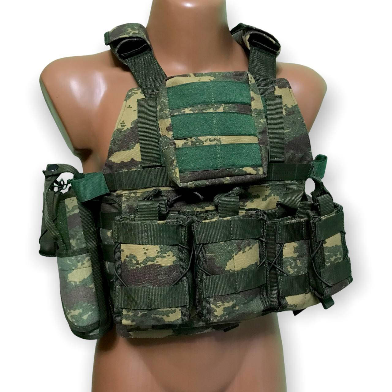 Плитоноска Green Multicam на 8 магазинов + кобура для пистолета + аптечка - Cordura 1000d
Плитоноска Green Multicam на 8 магазинов + кобура для пистолета + аптечка - Cordura 1000d