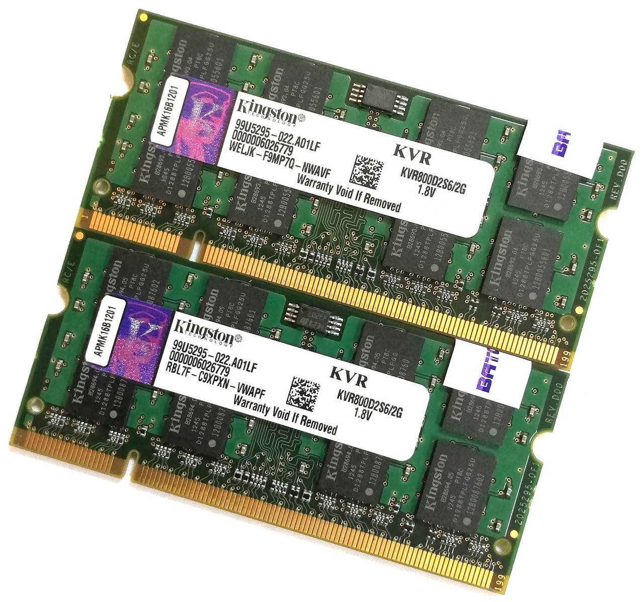 Пара оперативной памяти для ноутбука Kingston SODIMM DDR2 4Gb (2Gb+2Gb) 800MHz 6400S CL6 (KVR800D2S6/2G) Б/У
Пара оперативной памяти для ноутбука Kingston SODIMM DDR2 4Gb (2Gb+2Gb) 800MHz 6400S CL6 (KVR800D2S6/2G) Б/У