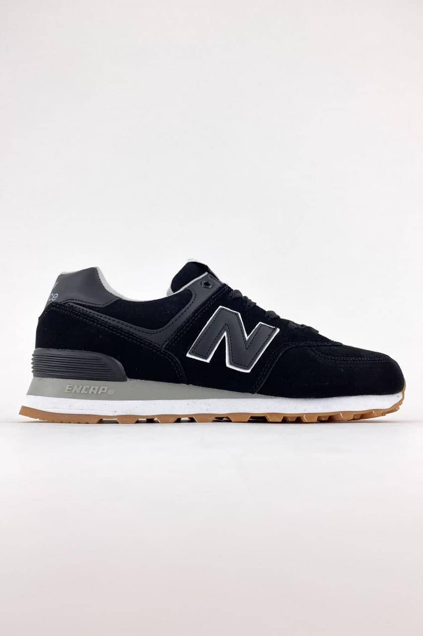 Кроссовки мужские New Balance 574 Black White (Черный)41/44/45/46р