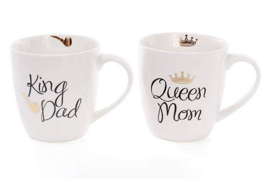 Кружка фарфоровая King Dad, Queen Mom, 520мл, Белый
Кружка фарфоровая King Dad, Queen Mom, 520мл, Белый