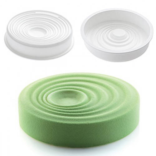 Силиконовая форма для муссовых десертов VAGUE 20 см, Белый 
Силиконовая форма для муссовых десертов VAGUE 20 см, Белый