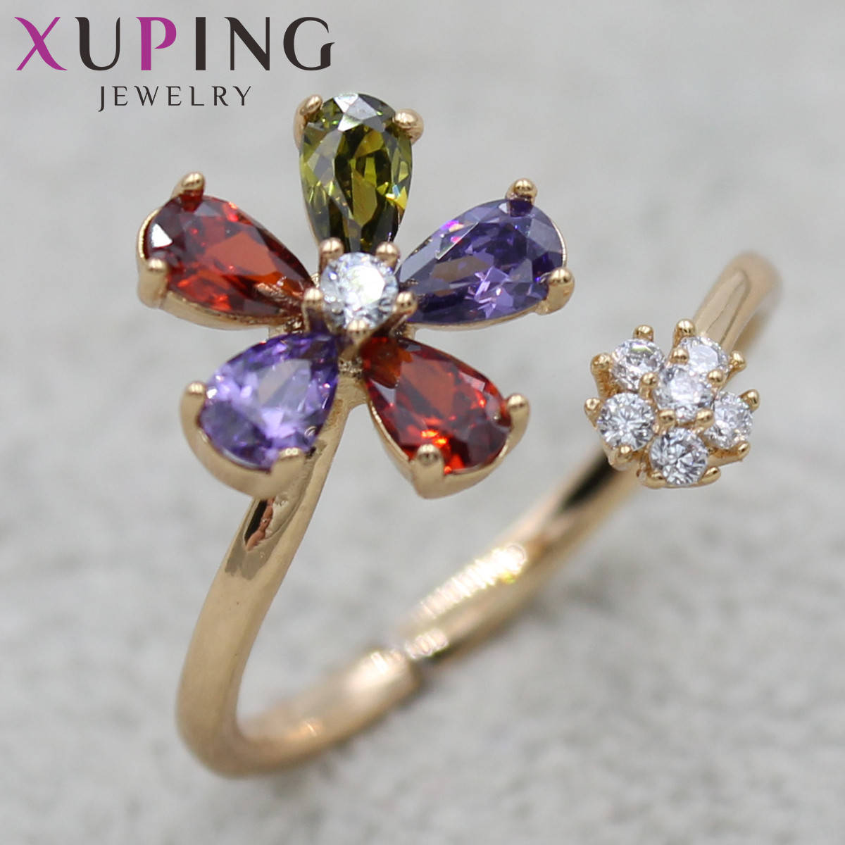 Кольцо золотистого цвета тонкое в изгибе незамкнутое Xuping Jewelry с цветными фианитами золото 18K
Кольцо золотистого цвета тонкое в изгибе незамкнутое Xuping Jewelry с цветными фианитами золото 18K
