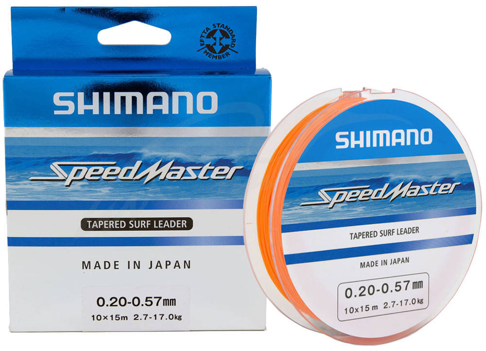 Шоклидер Shimano Speedmaster Tapered Surf Leader 10X15m 0.33-0.57mm 7.2-17.0kg, Оранжевый
Шоклидер Shimano Speedmaster Tapered Surf Leader 10X15m 0.33-0.57mm 7.2-17.0kg, Оранжевый