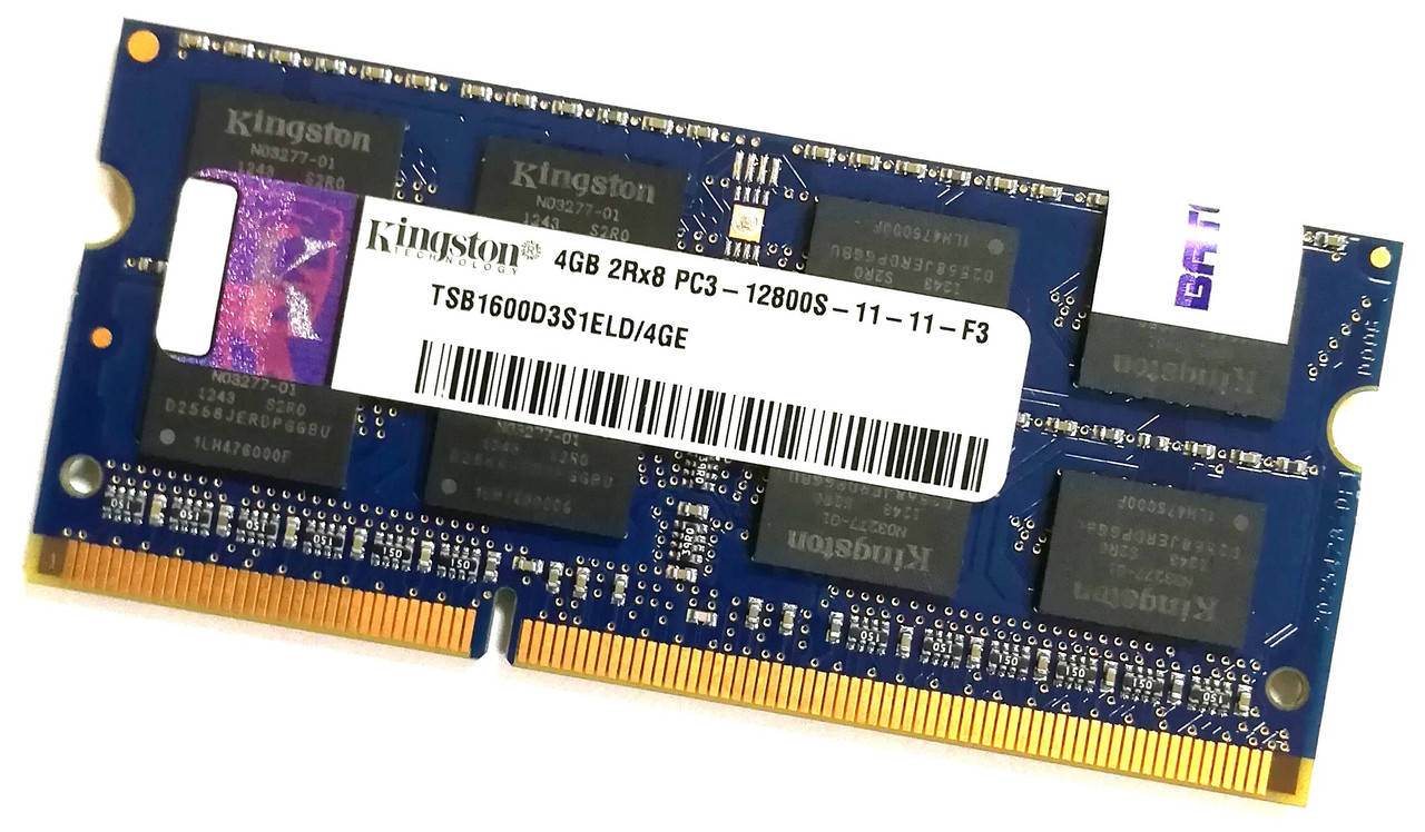 Оперативная память для ноутбука Kingston SODIMM DDR3 4Gb 1600MHz 12800S 2R8 CL11 (TSB1600D3S1ELD/4GE) Б/У
Оперативная память для ноутбука Kingston SODIMM DDR3 4Gb 1600MHz 12800S 2R8 CL11 (TSB1600D3S1ELD/4GE) Б/У
