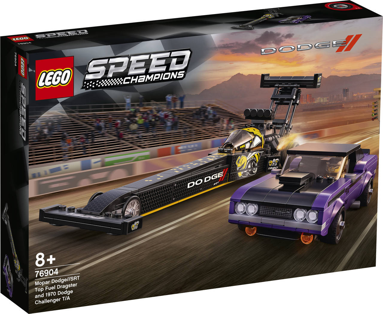 LEGO ЛЕГО Speed Champions Mopar Dodge//SRT Top Fuel Dragster and 1970 Dodge Challenger T/A 76904
LEGO ЛЕГО Speed Champions Mopar Dodge//SRT Top Fuel Dragster and 1970 Dodge Challenger T/A 76904