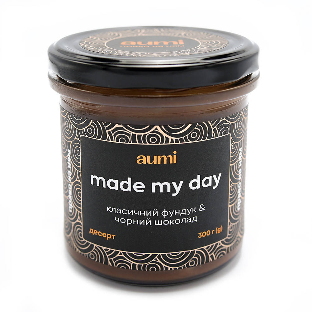 Десерт AUMI "Made my day" фундучно-шоколадный, 300г, банка СТЕКЛО, фундучная паста с черным шоколадом
Десерт AUMI "Made my day" фундучно-шоколадный, 300г, банка СТЕКЛО, фундучная паста с черным шоколадом