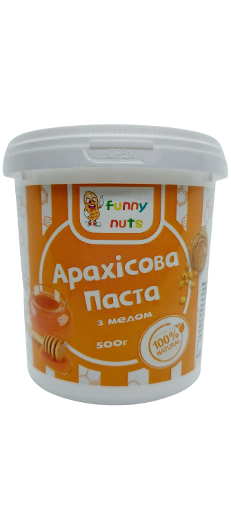 Арахісова паста FunnyNuts з медом 500 г