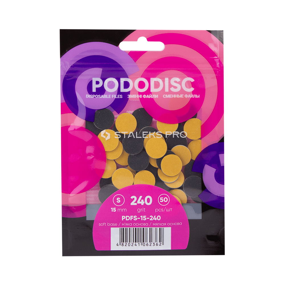 Сменные файлы на мягкой основе для педикюрного диска Pododisc Staleks Pro S 240 грит (50 шт)
Сменные файлы на мягкой основе для педикюрного диска Pododisc Staleks Pro S 240 грит (50 шт)