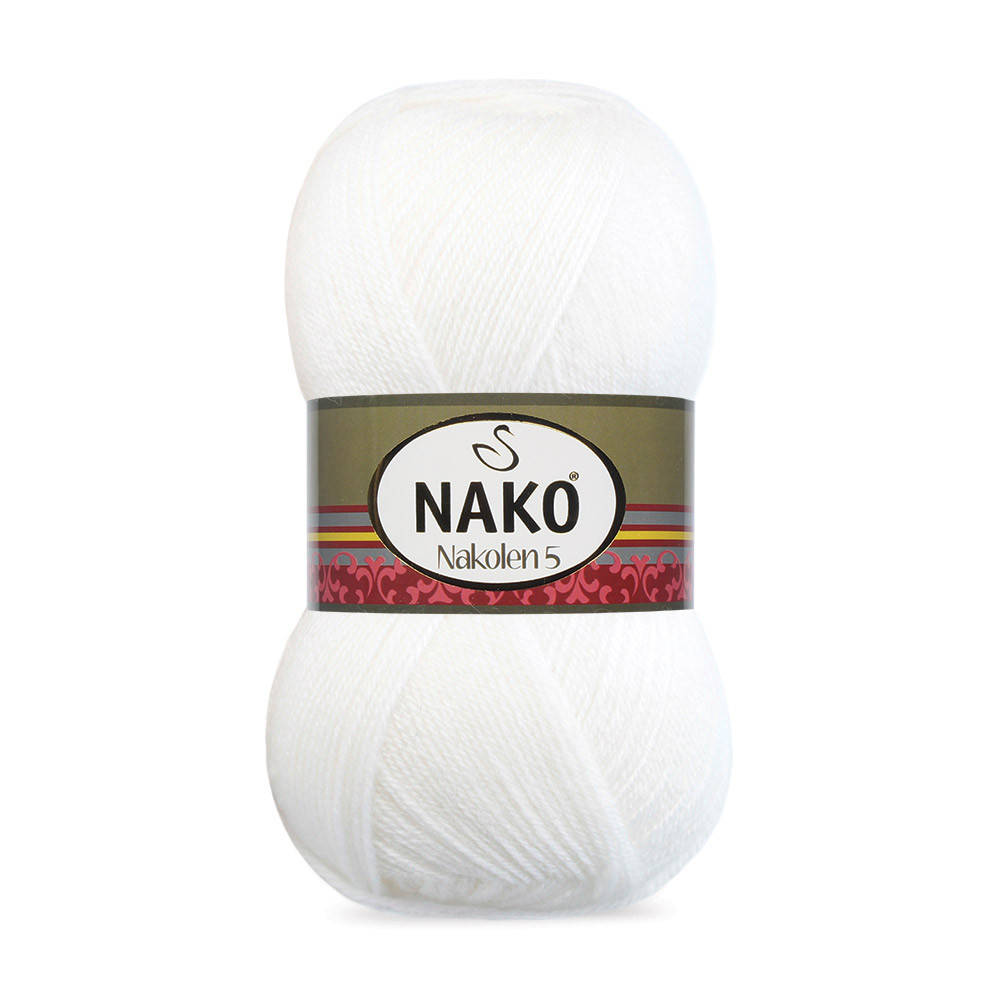Пряжа Nako Nakolen 5 208 белый (нитки для вязания Нако Наколен 5) 49% шерсть - 51% премиум акрил
Пряжа Nako Nakolen 5 208 белый (нитки для вязания Нако Наколен 5) 49% шерсть - 51% премиум акрил