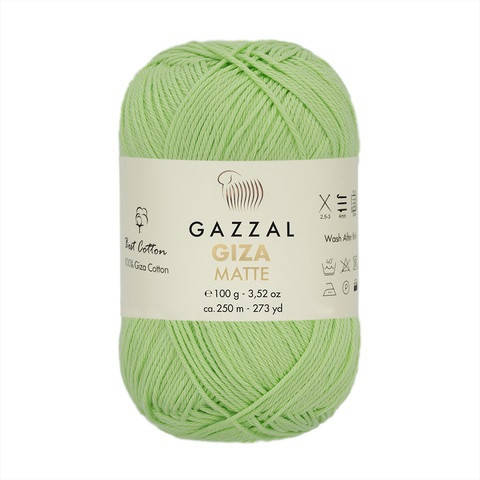 Gazzal Giza Matte (Газзал Гиза Матте) № 5558 салатовый (Пряжа хлопок, нитки для вязания)
Gazzal Giza Matte (Газзал Гиза Матте) № 5558 салатовый (Пряжа хлопок, нитки для вязания)