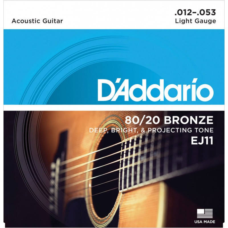 Струны для акустической гитары D'Addario EJ11 80/20 Bronze Light Acoustic Guitar Strings 12/53
Струны для акустической гитары D'Addario EJ11 80/20 Bronze Light Acoustic Guitar Strings 12/53