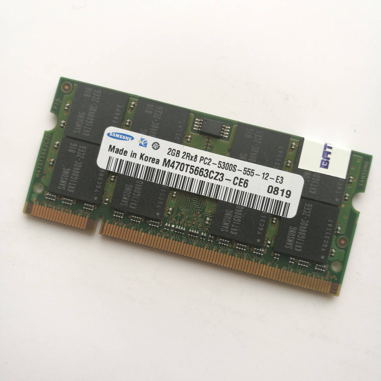 Оперативная память для ноутбука Samsung SODIMM DDR2 2Gb 667MHz 5300s CL5 (M470T5663CZ3-CE6) Б/У
Оперативная память для ноутбука Samsung SODIMM DDR2 2Gb 667MHz 5300s CL5 (M470T5663CZ3-CE6) Б/У