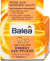 Balea Tagescreme Q10 Anti-Falten Energy 24h Pflege крем от морщин с Q10 и витамином С 24 часа 50 мл
Balea Tagescreme Q10 Anti-Falten Energy 24h Pflege крем от морщин с Q10 и витамином С 24 часа 50 мл