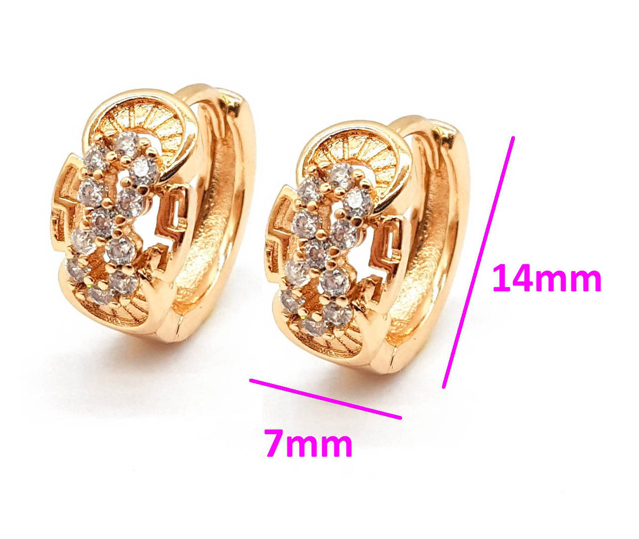 Серьги Бесконечность с резьбой и камешками, позолота Xuping, 18К
Серьги Бесконечность с резьбой и камешками, позолота Xuping, 18К