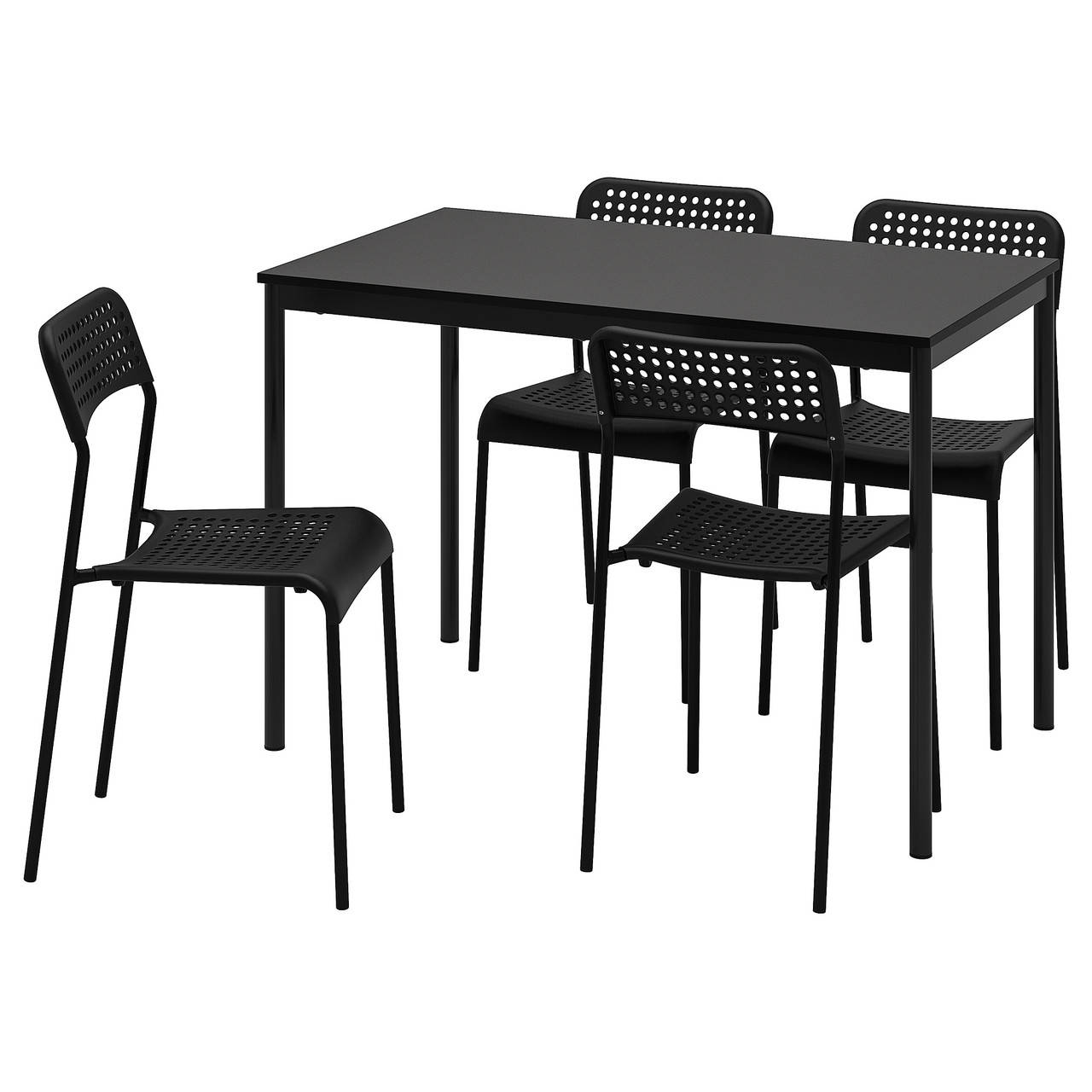 IKEA ИКЕА SANDSBERG / ADDE, 594.291.94 Стол и 4 стула, черный, черный, 110x67 см
IKEA ИКЕА SANDSBERG / ADDE, 594.291.94 Стол и 4 стула, черный, черный, 110x67 см