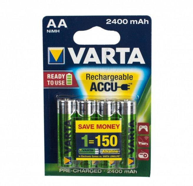 Аккумулятор VARTA никель металл гидридный HR6 / AA 2400mAh 4шт Ni-MH R2U (готовы к использованию)
Аккумулятор VARTA никель металл гидридный HR6 / AA 2400mAh 4шт Ni-MH R2U (готовы к использованию)
