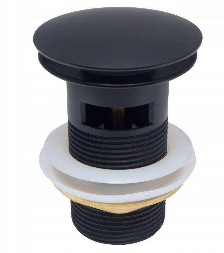 Донний клапан для раковини klik-klak с переливом, Черный
Донний клапан для раковини klik-klak с переливом, Черный
