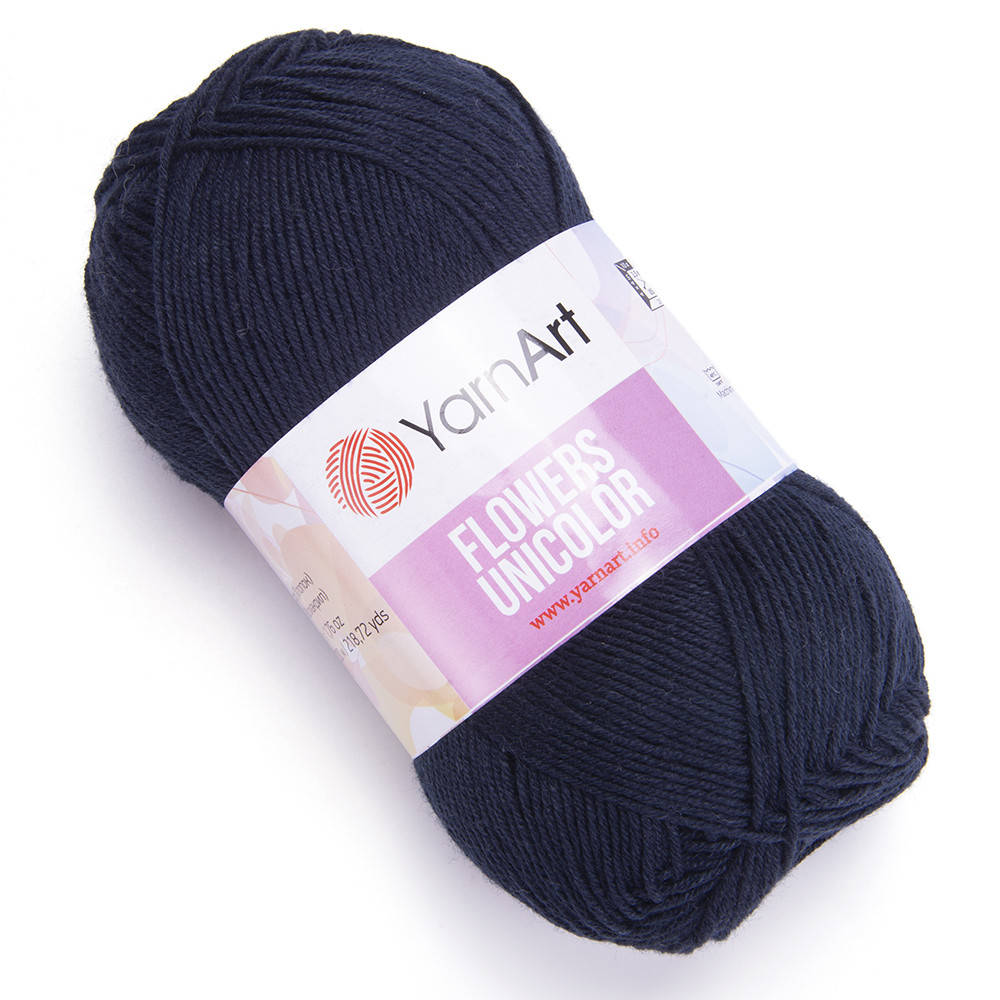 YarnArt Flowers Unicolor (ЯрнАрт Фловерс Униколор) № 753 темно-синий (Пряжа коттон, нитки для вязания)
YarnArt Flowers Unicolor (ЯрнАрт Фловерс Униколор) № 753 темно-синий (Пряжа коттон, нитки для вязания)