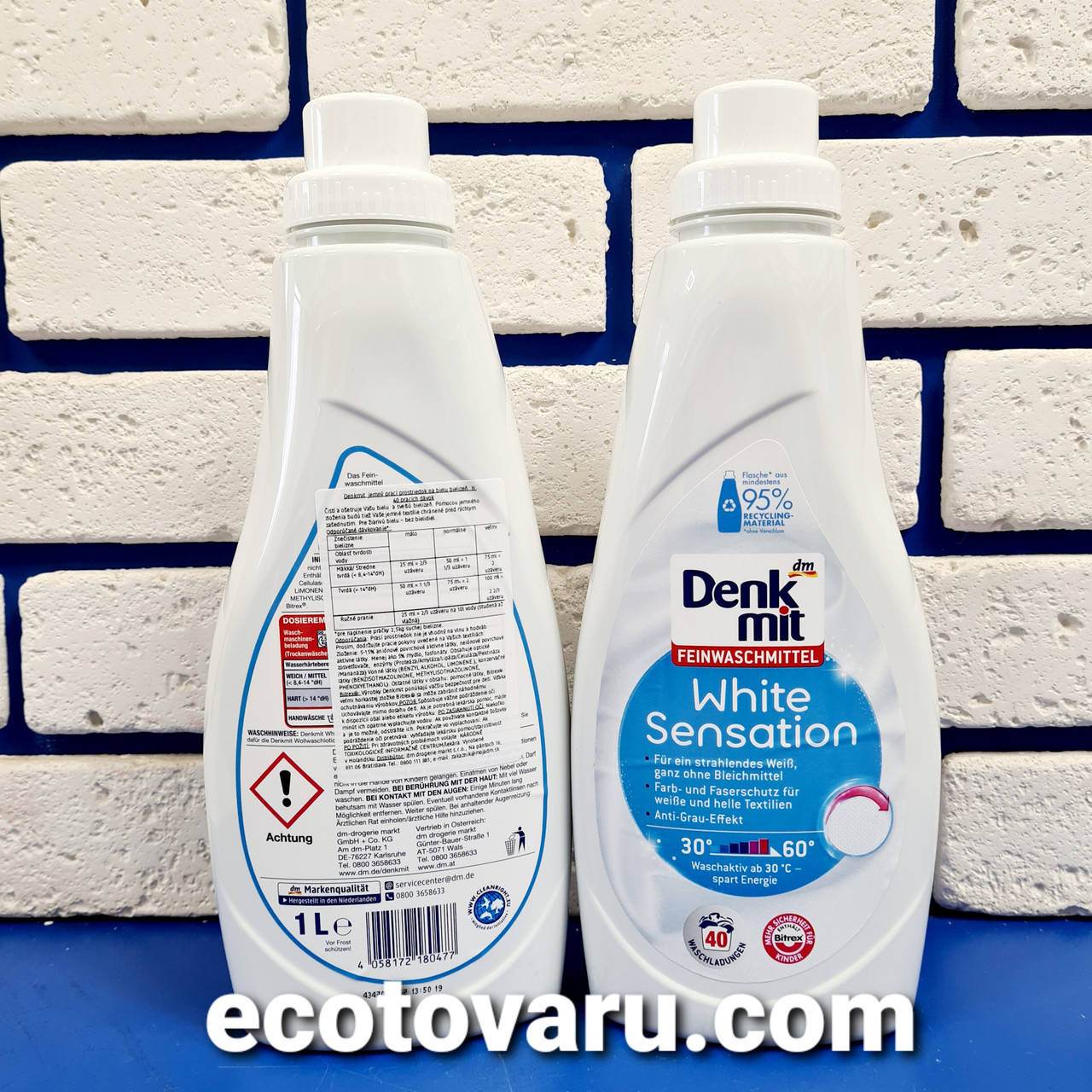 Гель для стирки белого белья Denkmit Whitesensation 1л
Гель для стирки белого белья Denkmit Whitesensation 1л