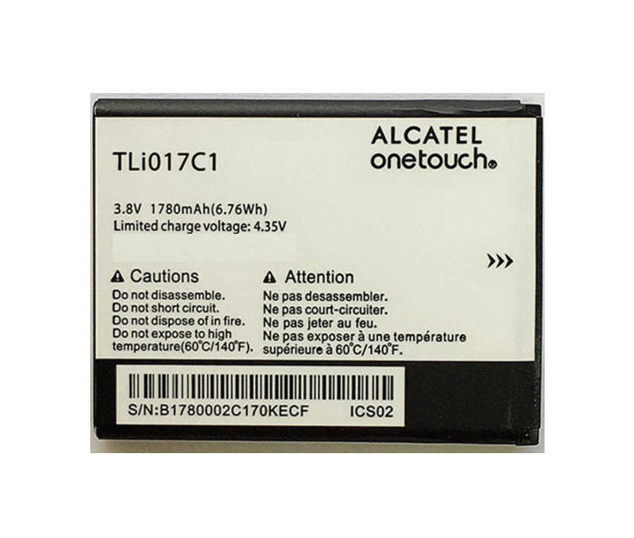 Аккумулятор Alcatel/TCL TLi017C1 (OT5027B Dawn, OT4060O Streak, OT4060A Ideal, OT5017 Pixi 3 4.5 4G)
Аккумулятор Alcatel/TCL TLi017C1 (OT5027B Dawn, OT4060O Streak, OT4060A Ideal, OT5017 Pixi 3 4.5 4G)