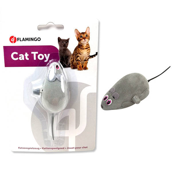 Flamingo Wind UP Mouse ФЛАМИНГО заводная игрушка для кошек, мышь на колесиках, серый велюр, 6см
Flamingo Wind UP Mouse ФЛАМИНГО заводная игрушка для кошек, мышь на колесиках, серый велюр, 6см