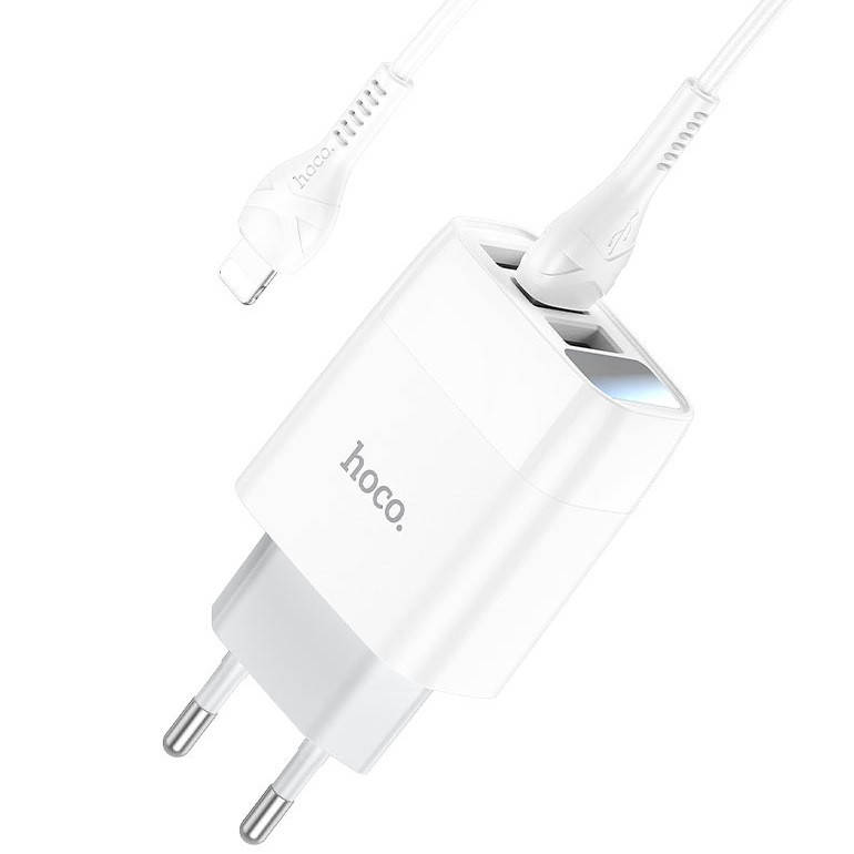 Сетевое зарядное устройство с дисплеем на 3USB + кабель Lightning Apple iPhone HOCO C93A |3USB, 3.4A| Белый
Сетевое зарядное устройство с дисплеем на 3USB + кабель Lightning Apple iPhone HOCO C93A |3USB, 3.4A| Белый