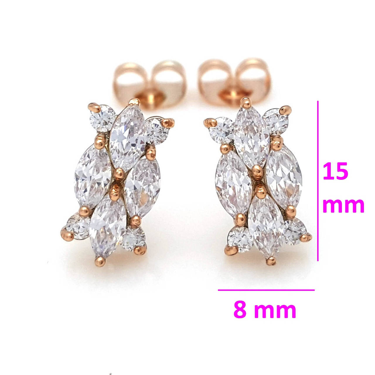 Серьги с миндальным цирконием, позолота, 14К
Серьги с миндальным цирконием, позолота, 14К