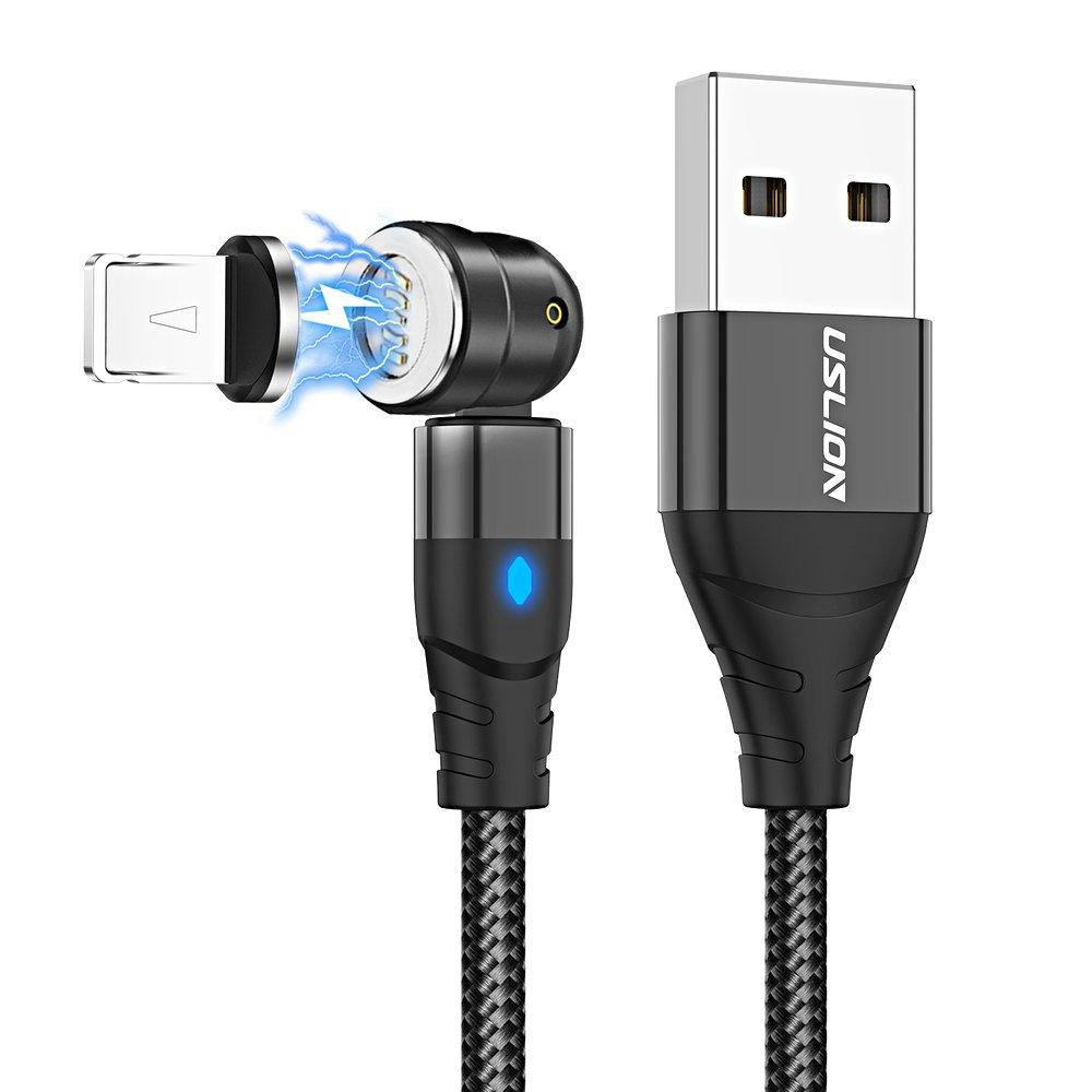 Кабель Apple Lightning - USB (2m) магнитный поворотный на 540° провод для iPhone USLION US0155 Black, Черный
Кабель Apple Lightning - USB (2m) магнитный поворотный на 540° провод для iPhone USLION US0155 Black, Черный