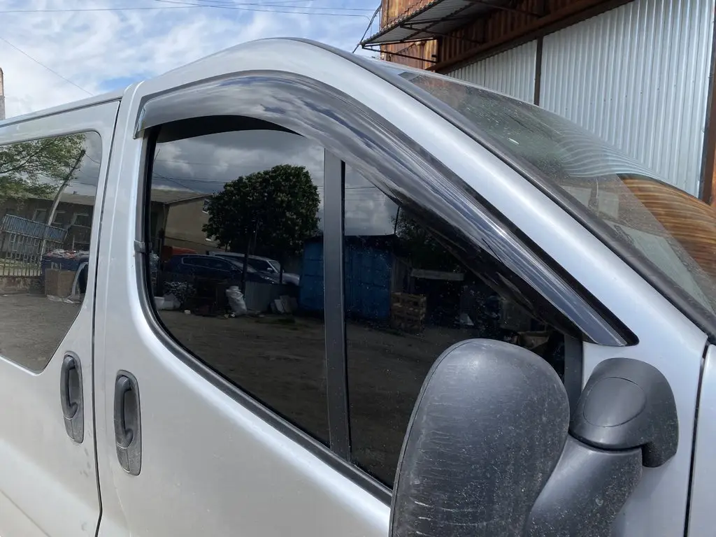 Дефлекторы окон на Opel Vivaro I / Renault Trafic 2001-2014 (скотч) . Ветровики Vivaro\Trafic
Дефлекторы окон на Opel Vivaro I / Renault Trafic 2001-2014 (скотч) . Ветровики Vivaro\Trafic