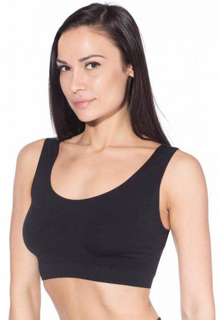 Короткий топ женский портивный на широких бретелях бесшовный Giulia Classic top Nero S/M Черный
Короткий топ женский портивный на широких бретелях бесшовный Giulia Classic top Nero S/M Черный