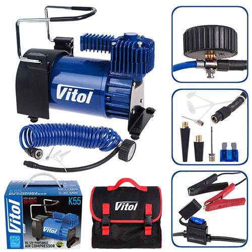 Автокомпрессор Vitol K–55, 50 л/мин, 300Вт, 8атм, автомобильный компрессор, насос для накачивания колес
Автокомпрессор Vitol K–55, 50 л/мин, 300Вт, 8атм, автомобильный компрессор, насос для накачивания колес