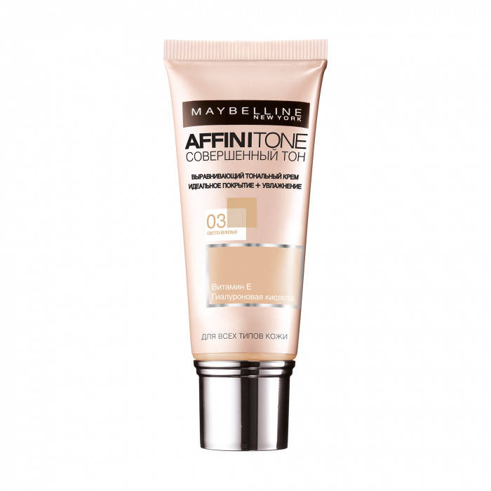 Тональный крем для лица выравнивающий Maybelline New York Affinitone № 03 Светло Бежевый
Тональный крем для лица выравнивающий Maybelline New York Affinitone № 03 Светло Бежевый