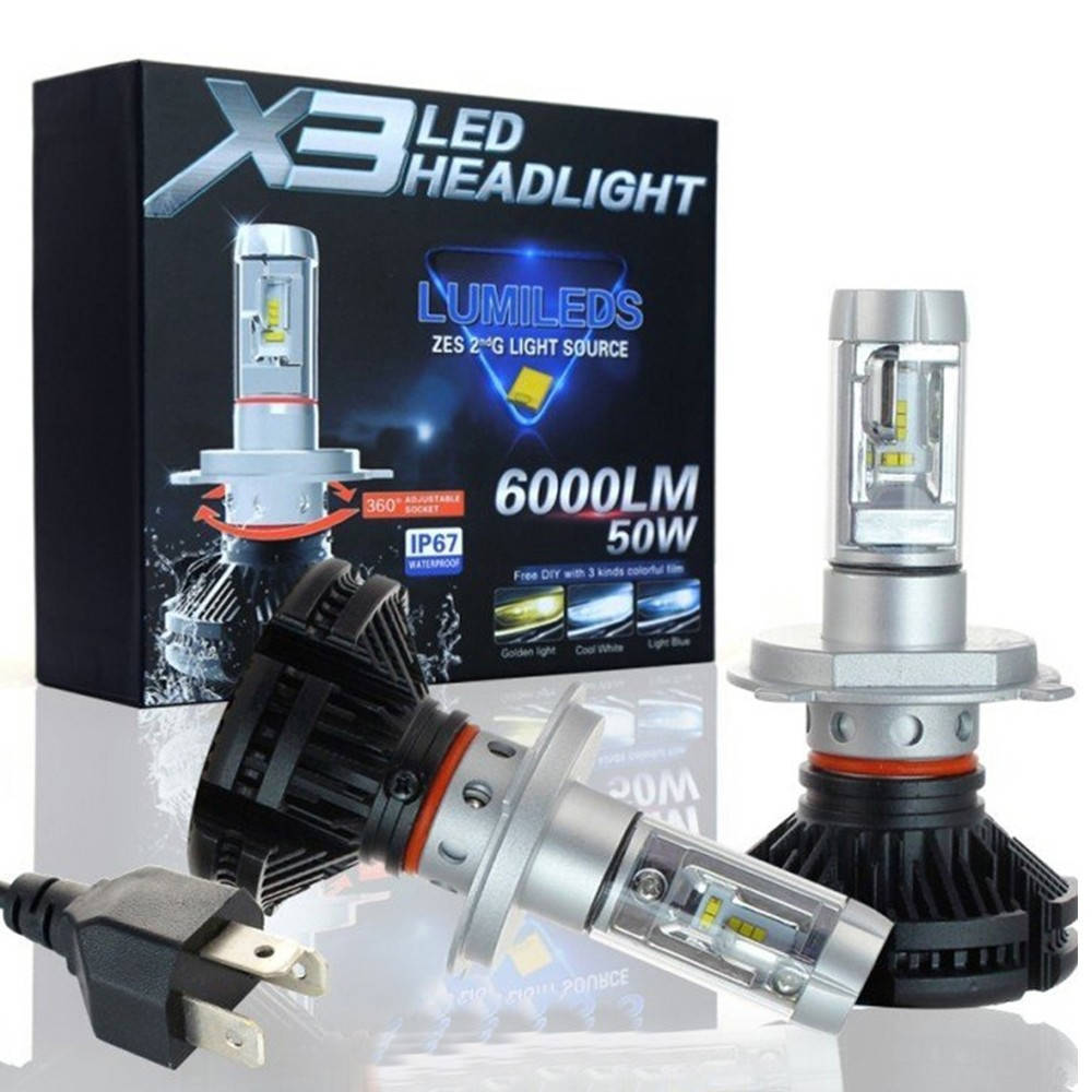 Автомобильные светодиодные лампы Led H4 X3 с охлаждением / Лед лампа в фары ближний/дальний свет
Автомобильные светодиодные лампы Led H4 X3 с охлаждением / Лед лампа в фары ближний/дальний свет