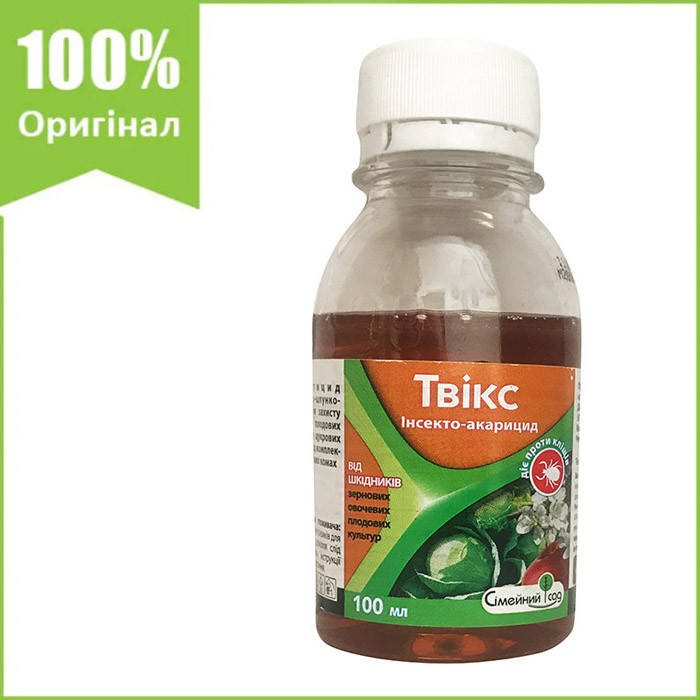 Инсектицид "Твикс" для плодовых культур и сахарной свеклы, 100 мл от "Семейный Сад" (оригинал)
Инсектицид "Твикс" для плодовых культур и сахарной свеклы, 100 мл от "Семейный Сад" (оригинал)