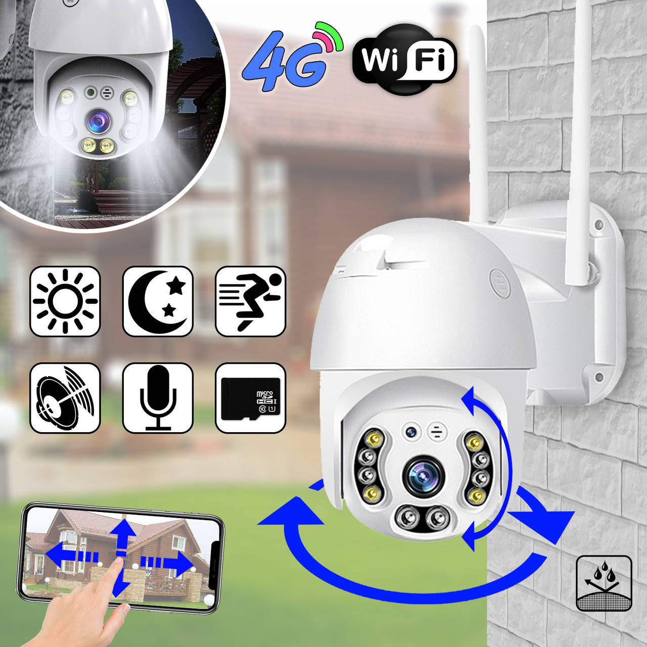 Уличная IP 4G камера видеонаблюдения под SIM карту поворотная 4GN3 WIFI 360° 2Мп датчик движения ANS
Уличная IP 4G камера видеонаблюдения под SIM карту поворотная 4GN3 WIFI 360° 2Мп датчик движения ANS