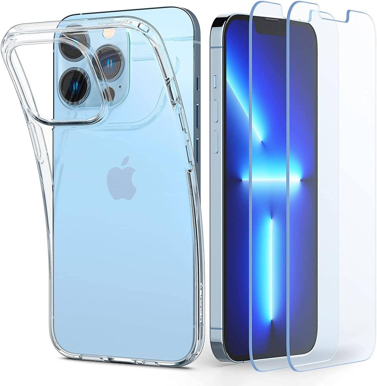 Чехол + Защитное стекло от Spigen для iPhone 13 Pro - Crystal Pack (Защитное стекло 2шт), (ACS03637), Прозрачный
Чехол + Защитное стекло от Spigen для iPhone 13 Pro - Crystal Pack (Защитное стекло 2шт), (ACS03637), Прозрачный
