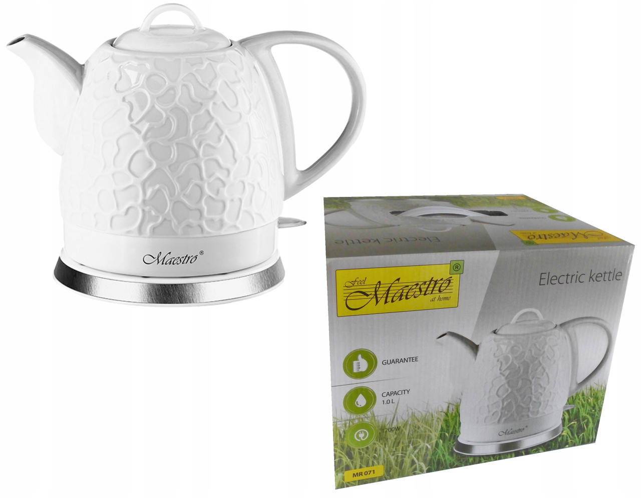 Керамический электрочайник Maestro MR071 — 1л
Керамический электрочайник Maestro MR071 — 1л