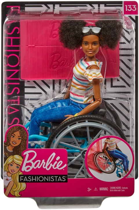 Барби Barbie Fashionistas Doll Brunette with Rolling Wheelchair and Ramp