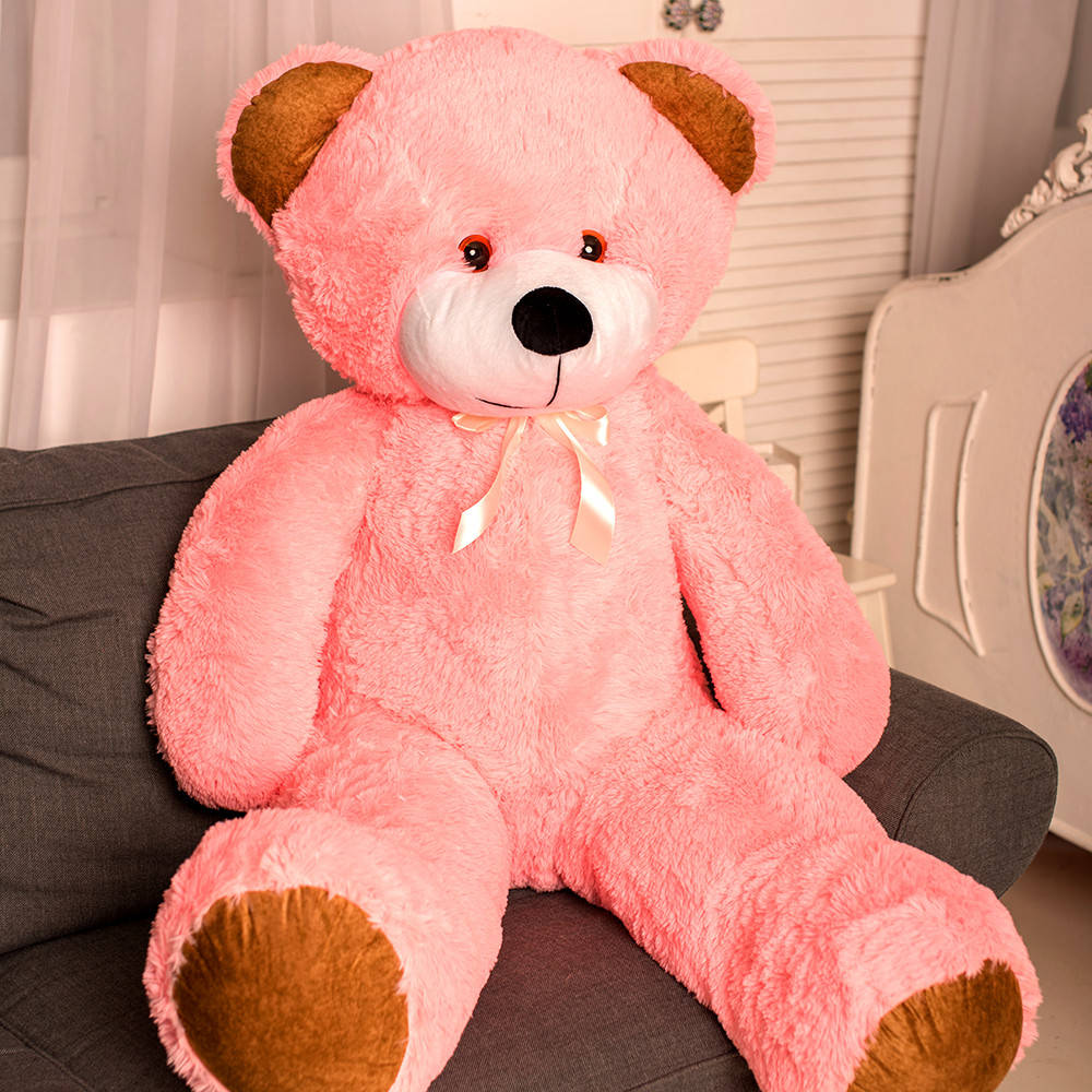 Большой плюшевый медведь Фокси, 130 см, розовый
Большой плюшевый медведь Фокси, 130 см, розовый