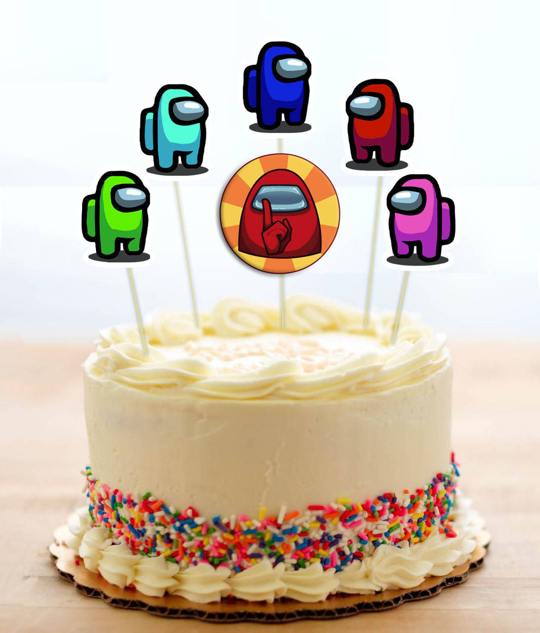 Набор "Амонг ас / Эмонг ас" средние топперы в торт (8 см) вырубка (6шт./уп.) КАРТОН 
Набор "Амонг ас / Эмонг ас" средние топперы в торт (8 см) вырубка (6шт./уп.) КАРТОН